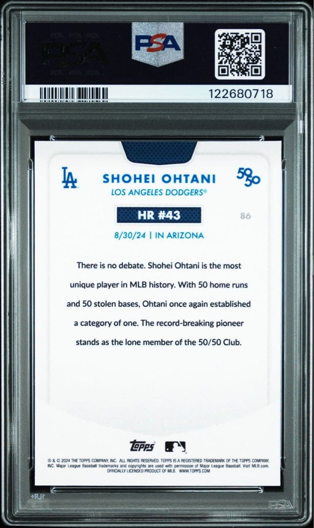 カラーマッチ Topps 大谷翔平 50/50 150シリアル　PSA8