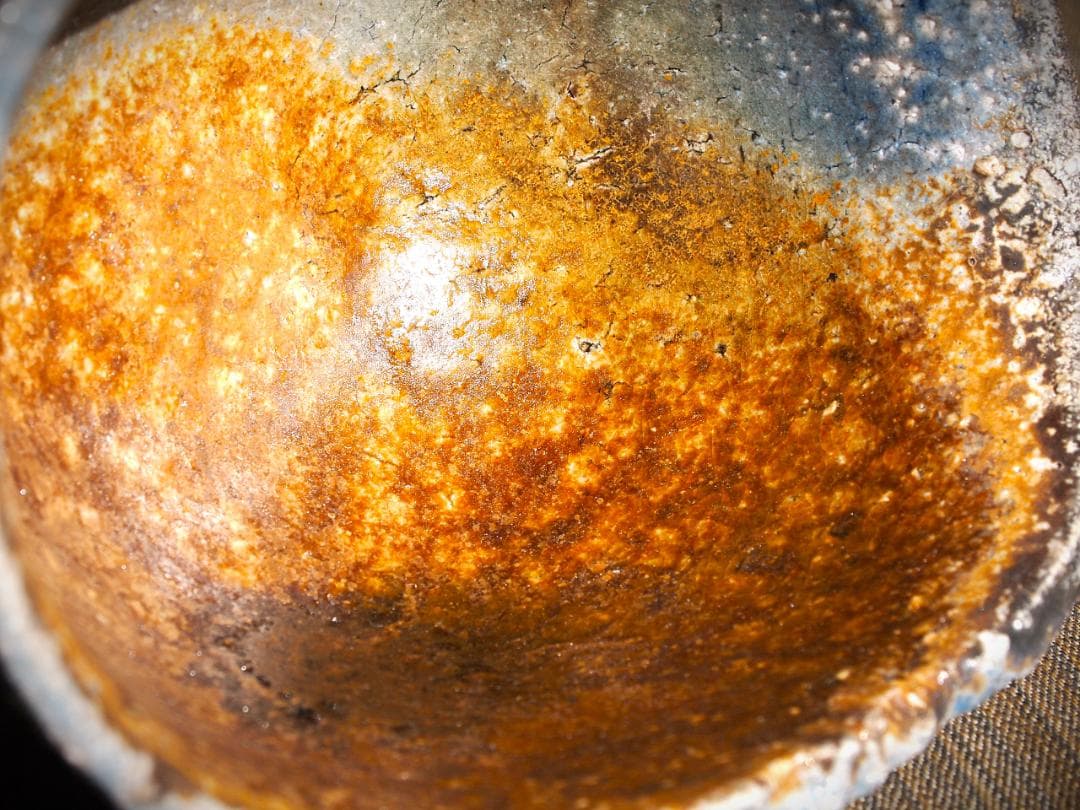 人気作家★大岩智之【師：隠崎隆一】★黒備前茶碗★共箱★コバルト