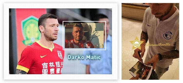 直筆サイン入り写真 ダルコ・マティッチ 長春亜泰足球倶楽部 SA鑑定済