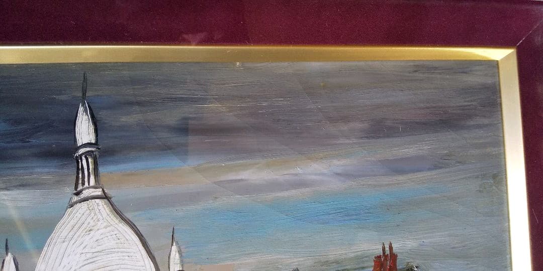 冬島大二郎 モンマルトル F4号 油彩 油絵