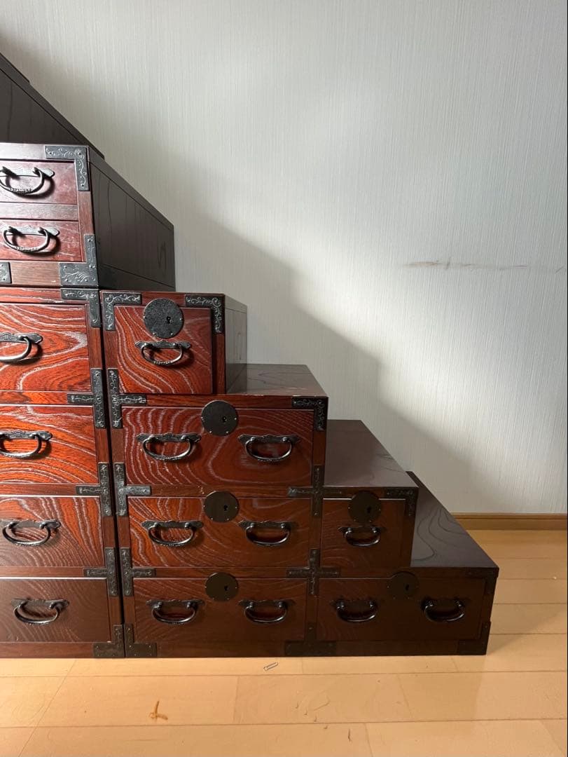 （株）青木産業製、階段箪笥