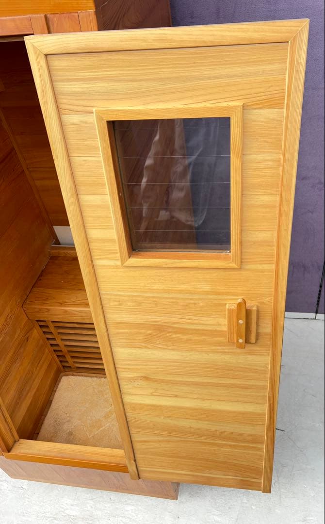 木製コンパクトサウナ 温度調節機能付き