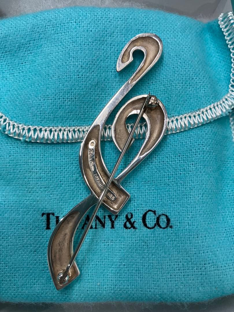 希少　Tiffany パロマピカソ　シルバー　音符ブローチ　Ag925