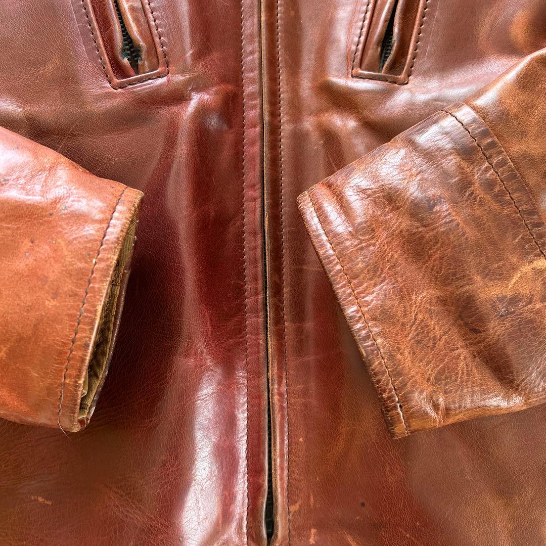 希少　AERO LEATHERS エアロレザー　36 襟ムートン　ホースハイド