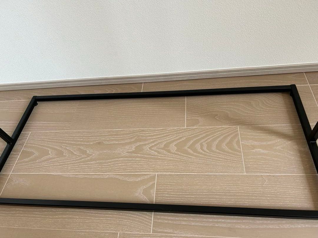 KANADEMONO シンプル アイアン ハンガーラック　Black　W90cm