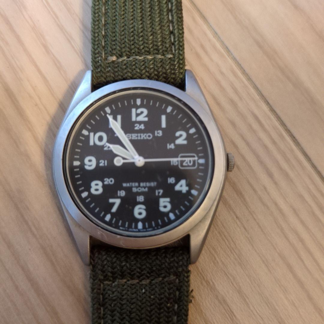 電池交換済 SEIKO アナログ腕時計 WATER RESIST 50M