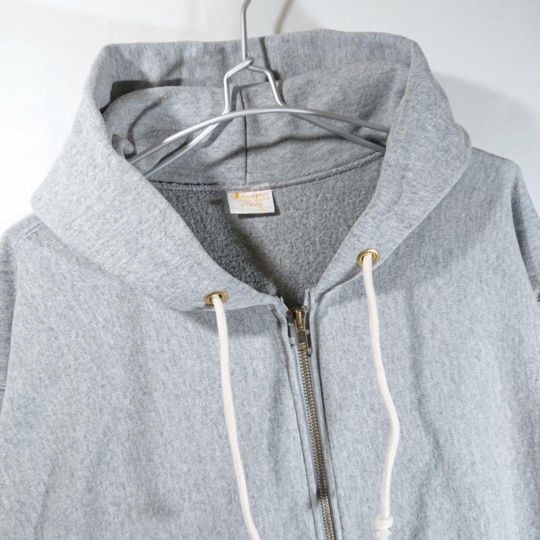 【米国製】チャンピオンリバースウィーブジップパーカー/黄金タグ/XL/裏起毛