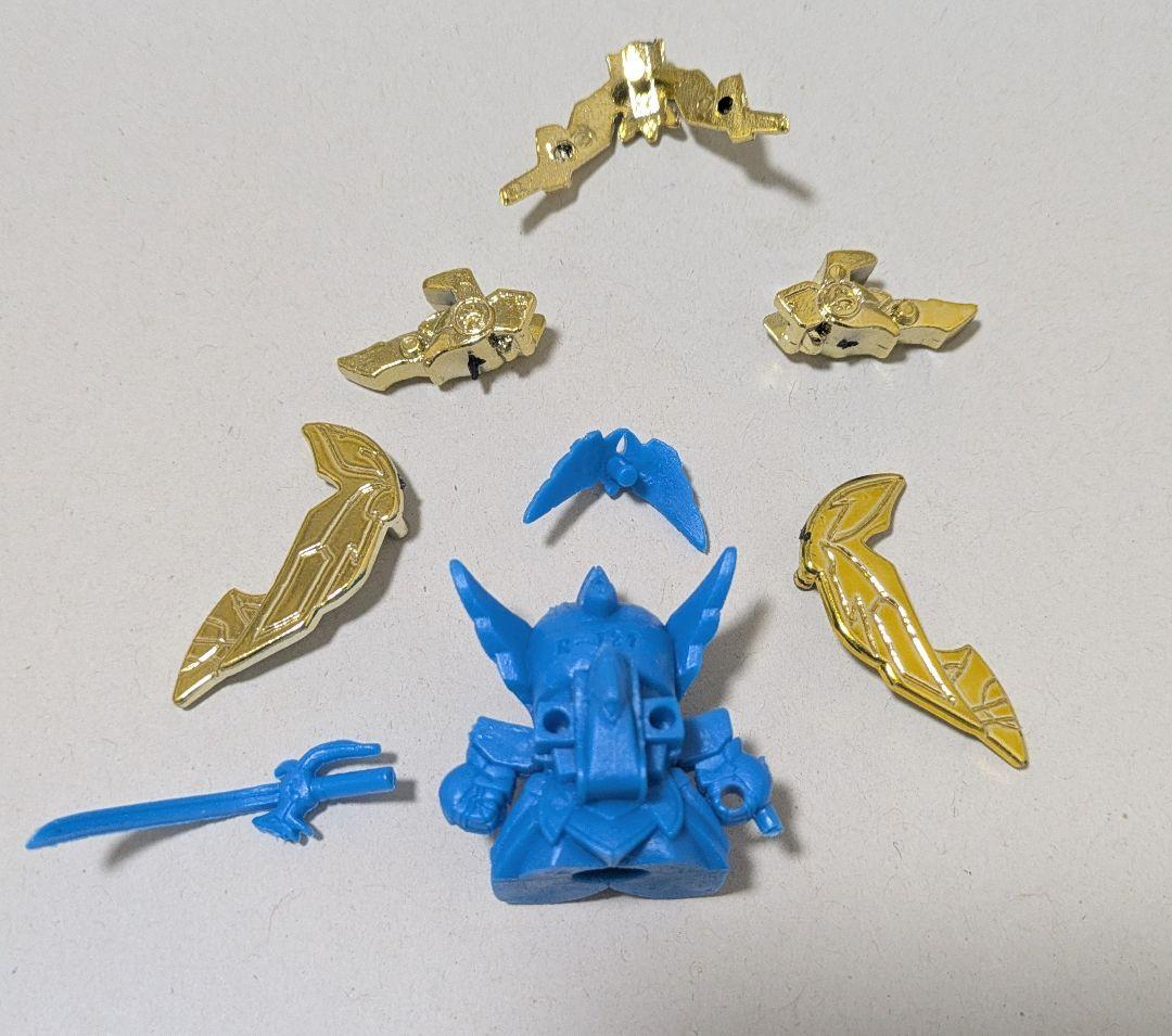 ガン消し　羽荒斗頑駄無　青　金メッキ