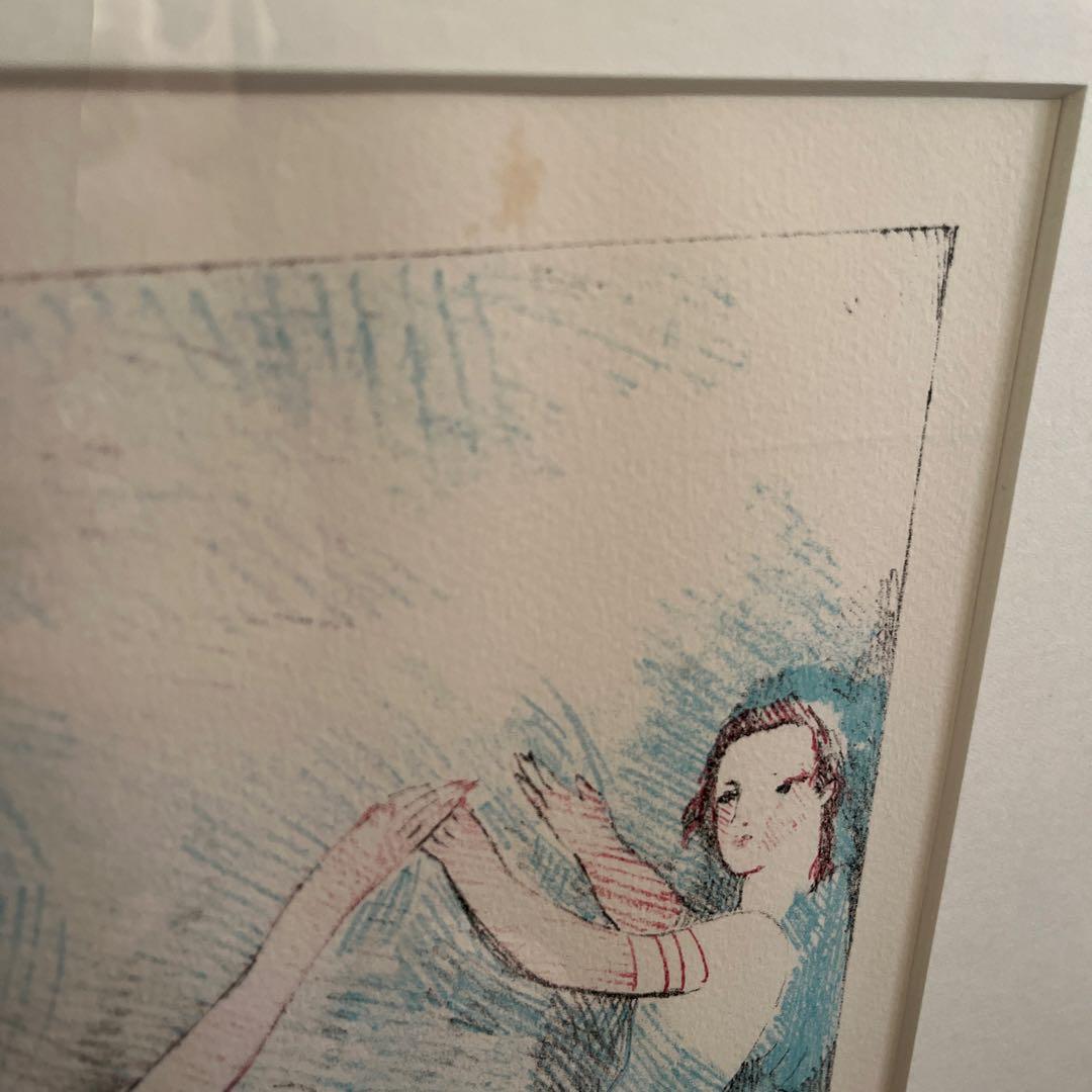 絵画　額付　マリーローランサン　バレエダンサー5人娘　フランフラン