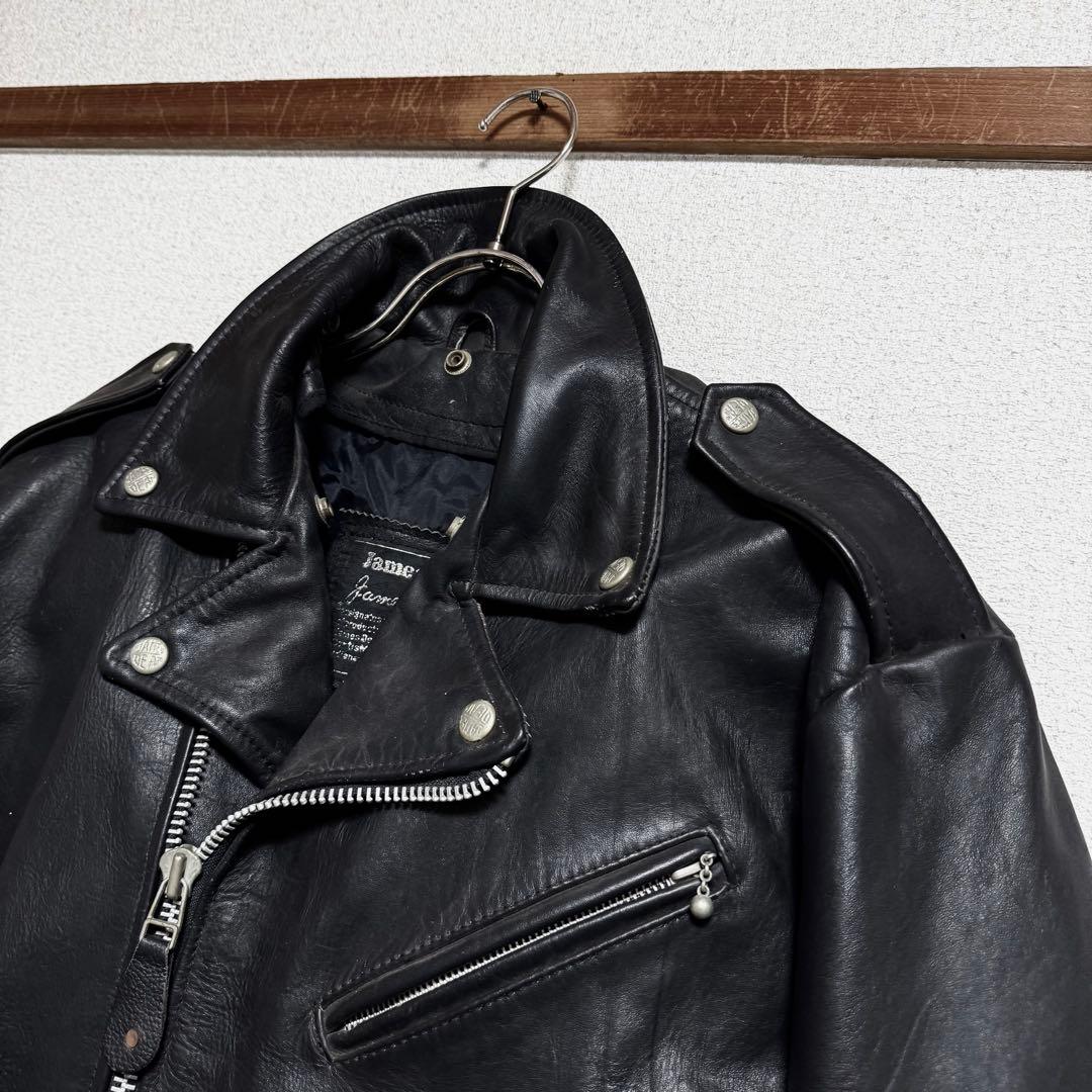 James Dean ダブルライダースジャケット 牛革 メンズ S