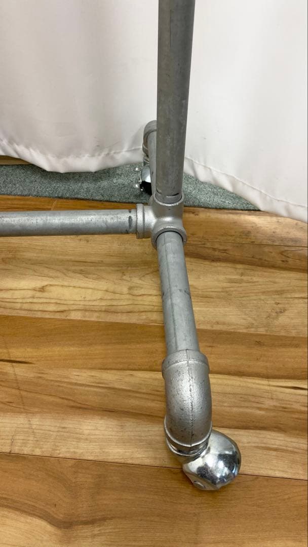 インダストリアル シャビー 鉄製 配管 パイプラック 無骨　キャスター付き