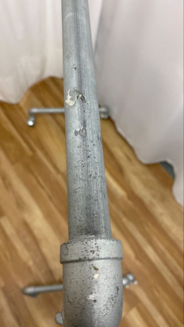 インダストリアル シャビー 鉄製 配管 パイプラック 無骨　キャスター付き