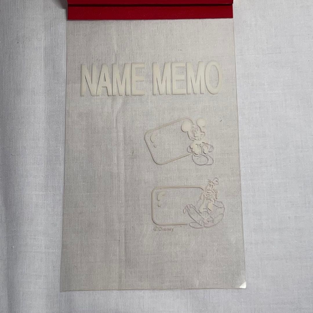 希少❤️ネームメモ　ミッキーマウス　メモ帳　平成レトロ　ディズニー
