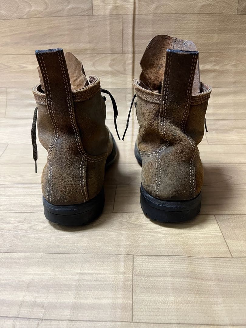 フランス軍コンバットブーツ 2バックルブーツカットオフ 40 ブラウン スエード