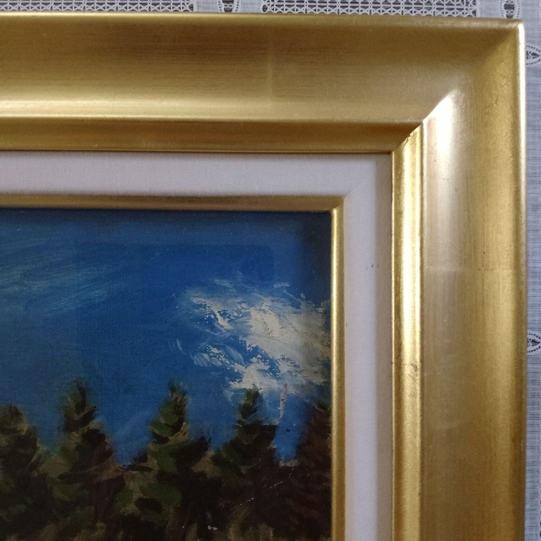 佐々木英夫（日本山林美術協会名誉会長）油彩画15号『早春の山里』1947年製作