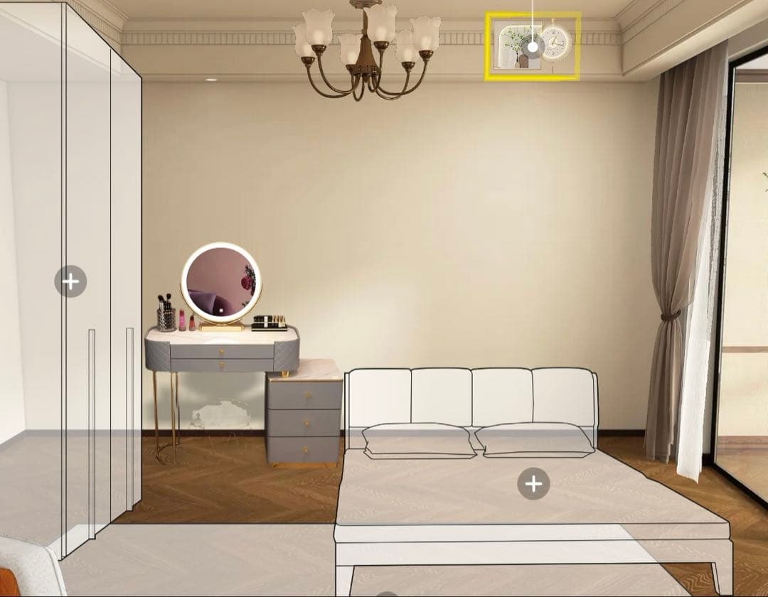 グレー　ドレッサー　おしゃれドレッサー 80cmドレッサー　椅子付き