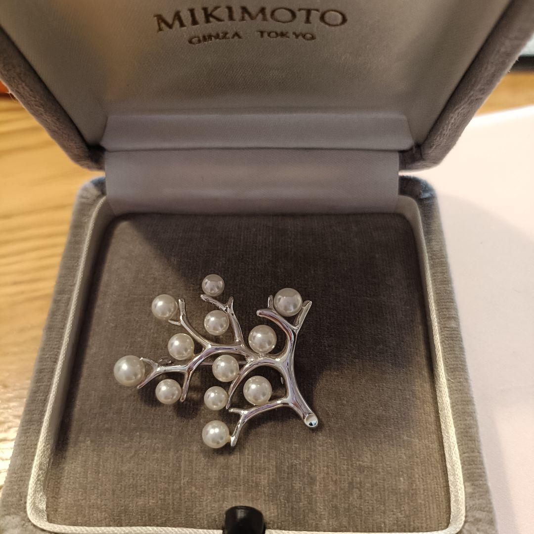 ミキモト 幸福の木 シルバー ブローチ 箱付き