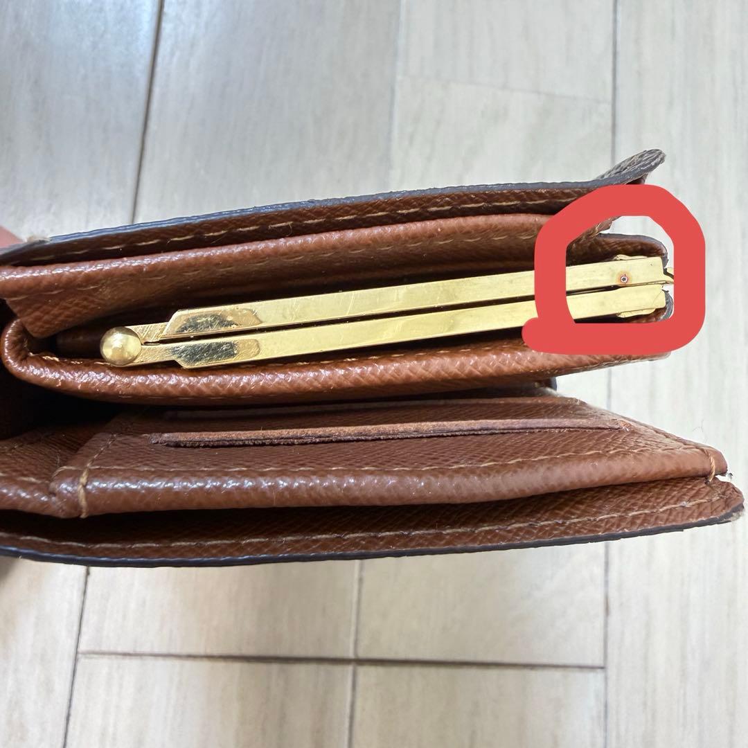 【P】Louis Vuitton 二つ折り財布 ブラウン