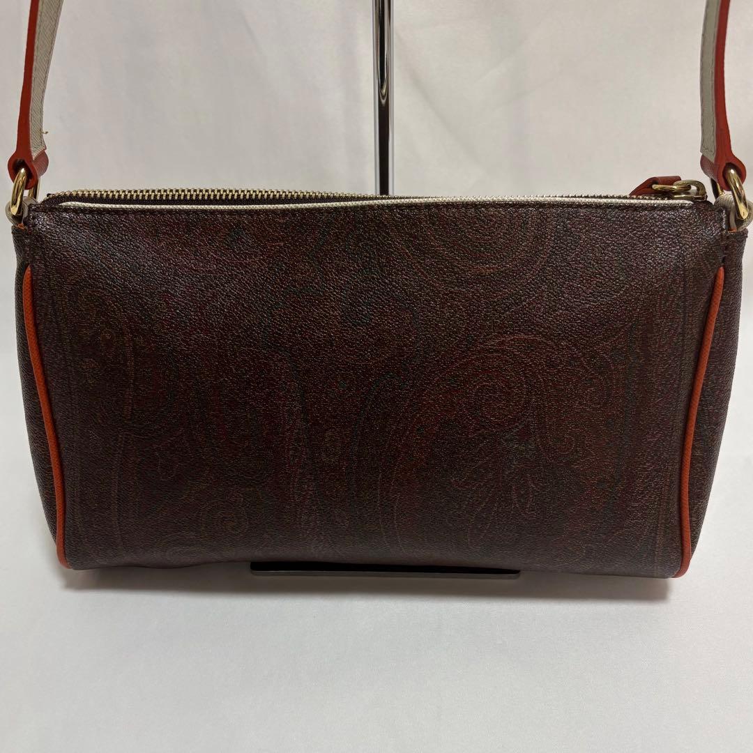 美品 エトロ ショルダーバッグ アクセサリーポーチ　ペイズリー柄 PVC レザー