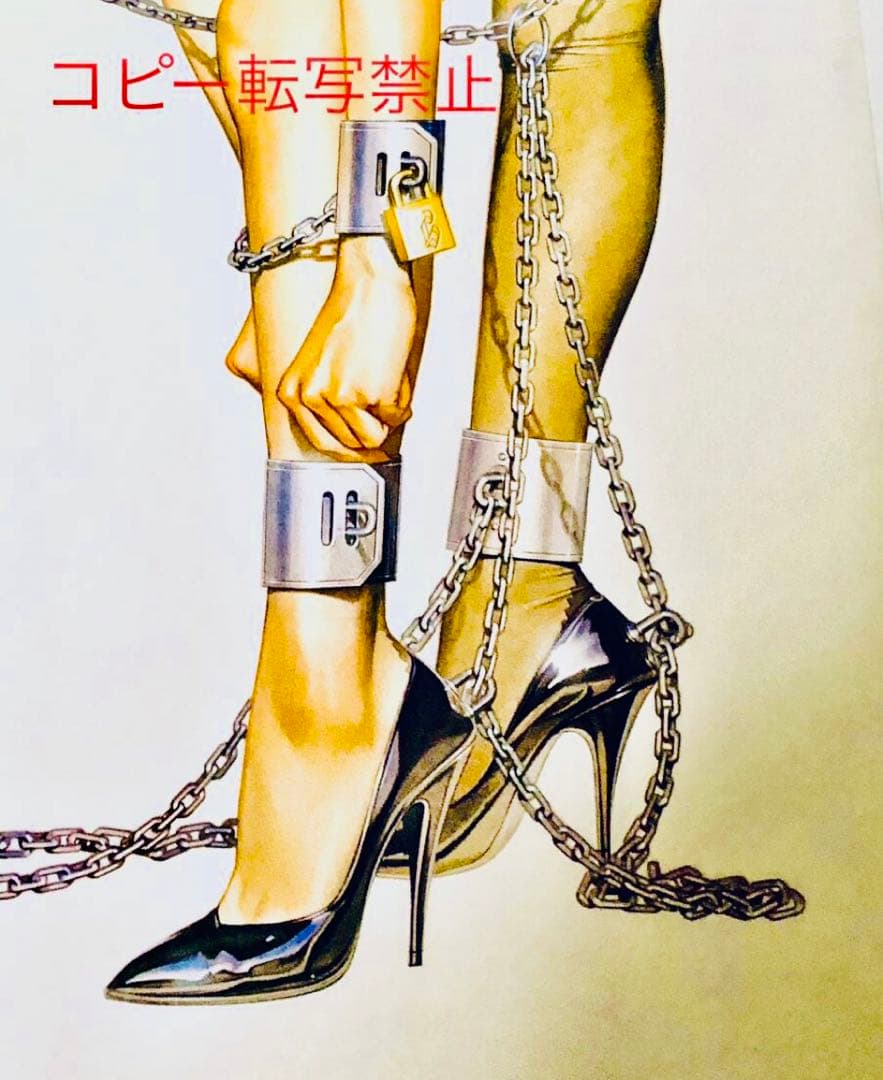 空山基＊スレイブレディ＊90sビンテージ＊クリッピングアート額装