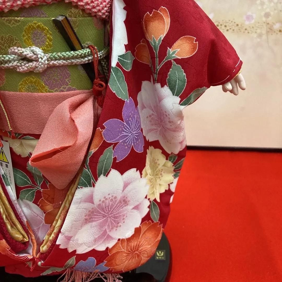 2203 可愛い市松人形　美品　市松人形　ポニーテール人形　高さ42.5㎝位