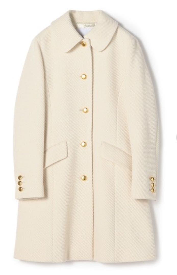 【ESTNATION】　ステンカラーコート　ベージュアイボリー　【美品】