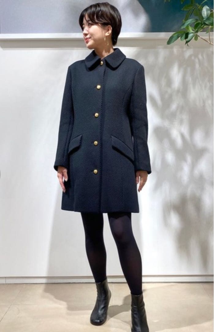 【ESTNATION】　ステンカラーコート　ベージュアイボリー　【美品】