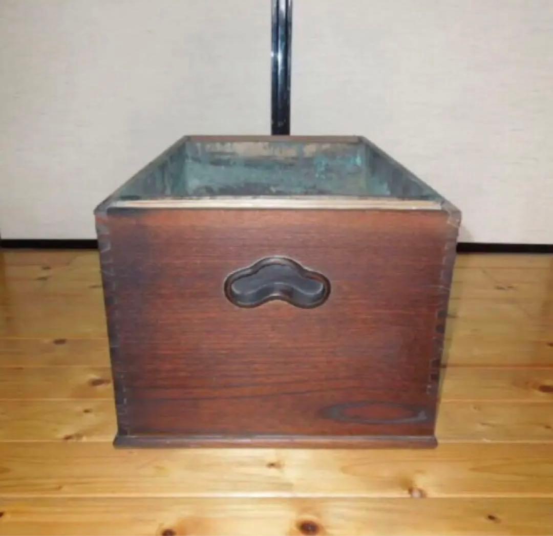 長火鉢 大 引出付 手焙り アンティーク レトロ