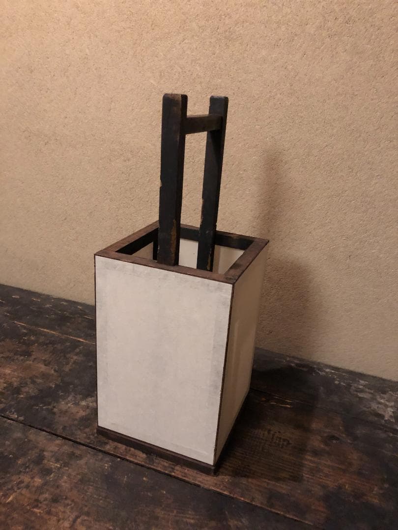 明治時代　行燈　手持ち　持ち手付　アンティーク　骨董品