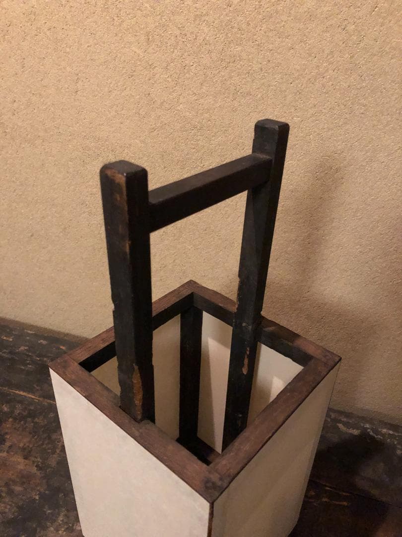 明治時代　行燈　手持ち　持ち手付　アンティーク　骨董品