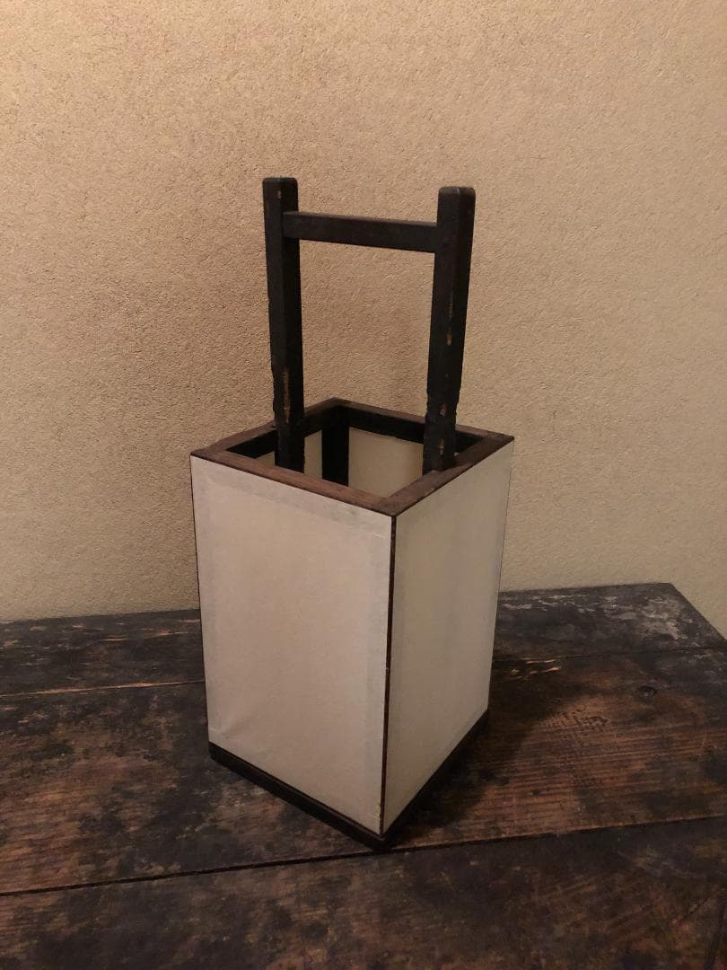 明治時代　行燈　手持ち　持ち手付　アンティーク　骨董品