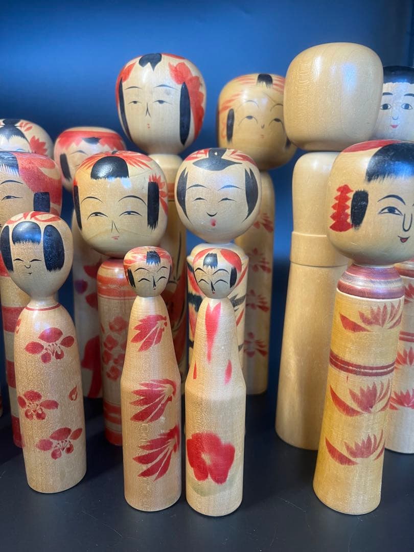 伝統こけし16本まとめ売り 戦前小野寺重一煤孫実太郎他 東北ロット 郷土玩具