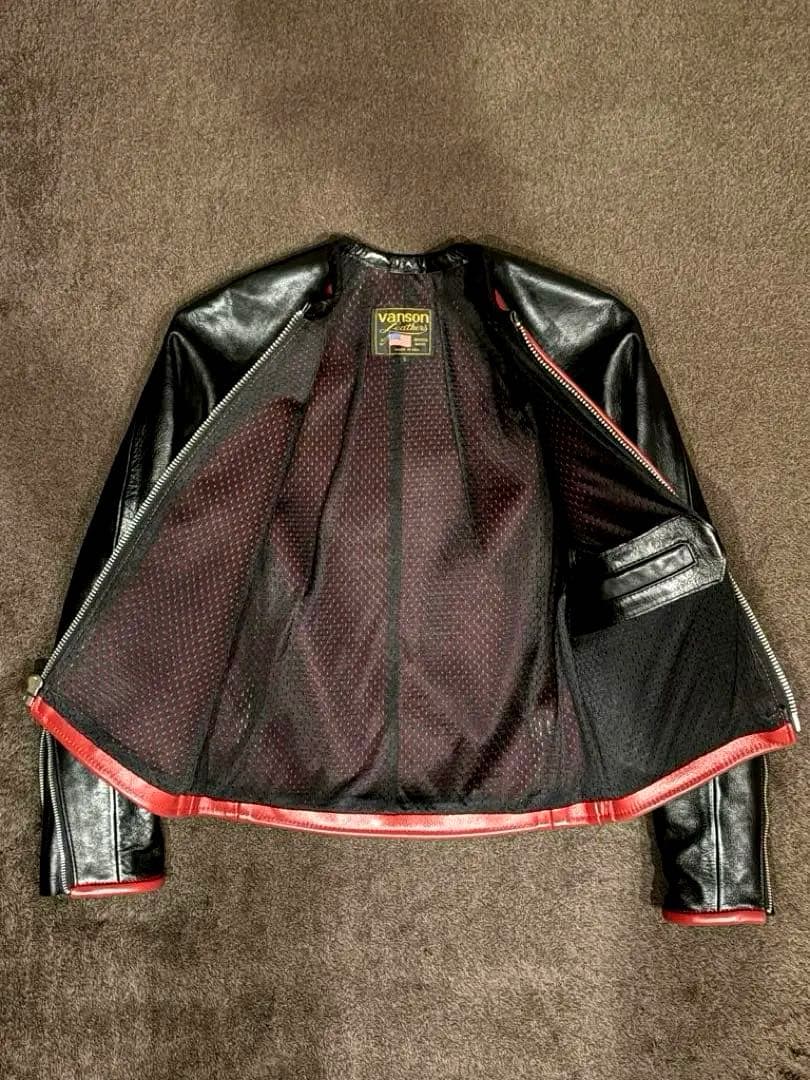 VANSON レザージャケット ライダース S 美品