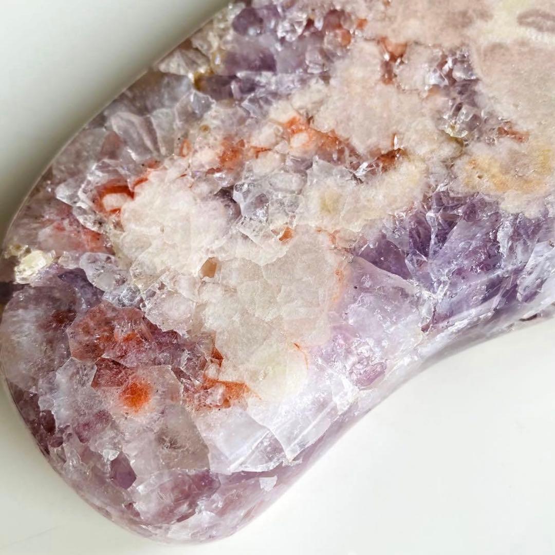 【 特大 ピンクアメジスト キュート 原石 プレート 約1.1kg