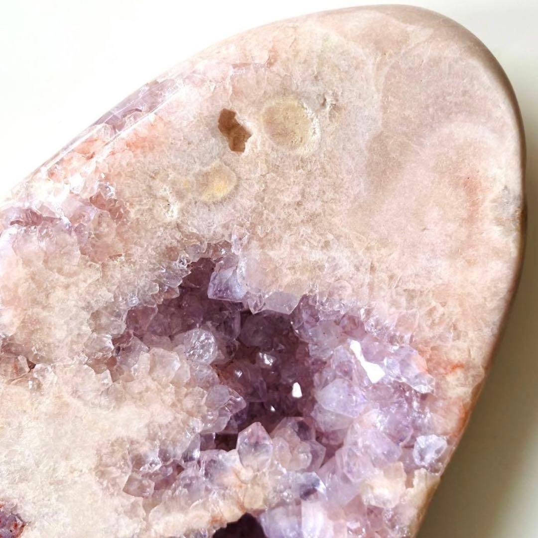 【 特大 ピンクアメジスト キュート 原石 プレート 約1.1kg