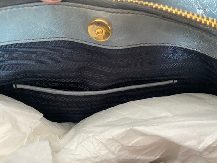 【売り切り価格】【ヴィンテージ】PRADA プラダ　トートバッグ　ブルー