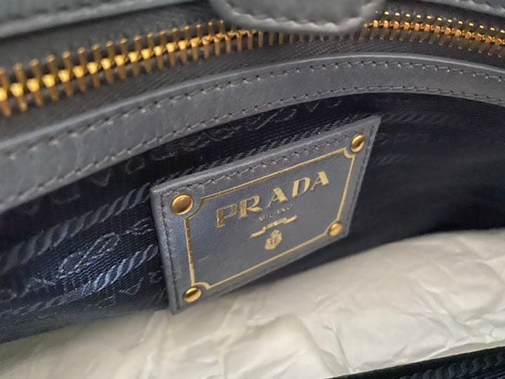 【売り切り価格】【ヴィンテージ】PRADA プラダ　トートバッグ　ブルー