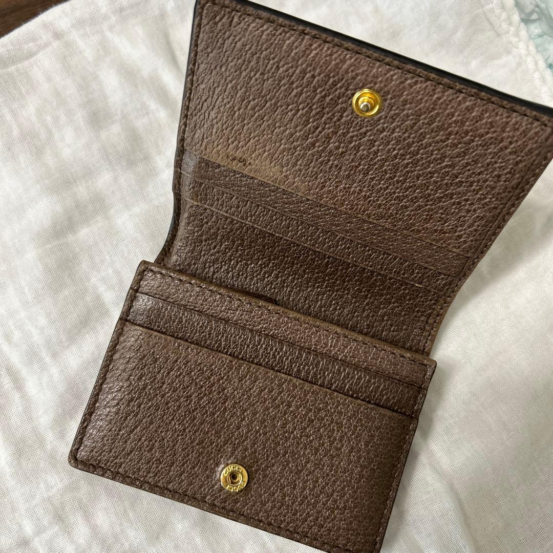 Gucci 二つ折り財布 ベージュキャンバス