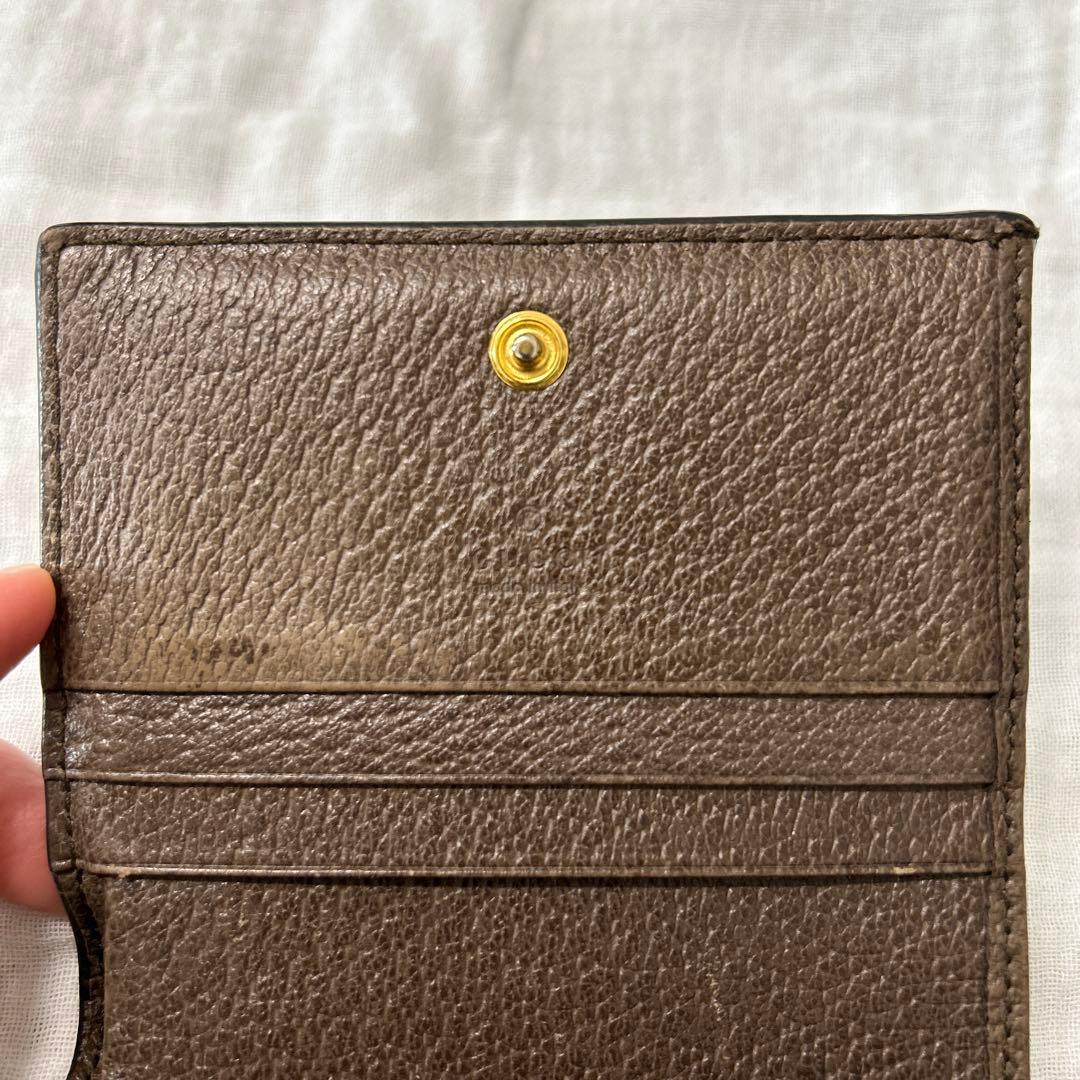 Gucci 二つ折り財布 ベージュキャンバス
