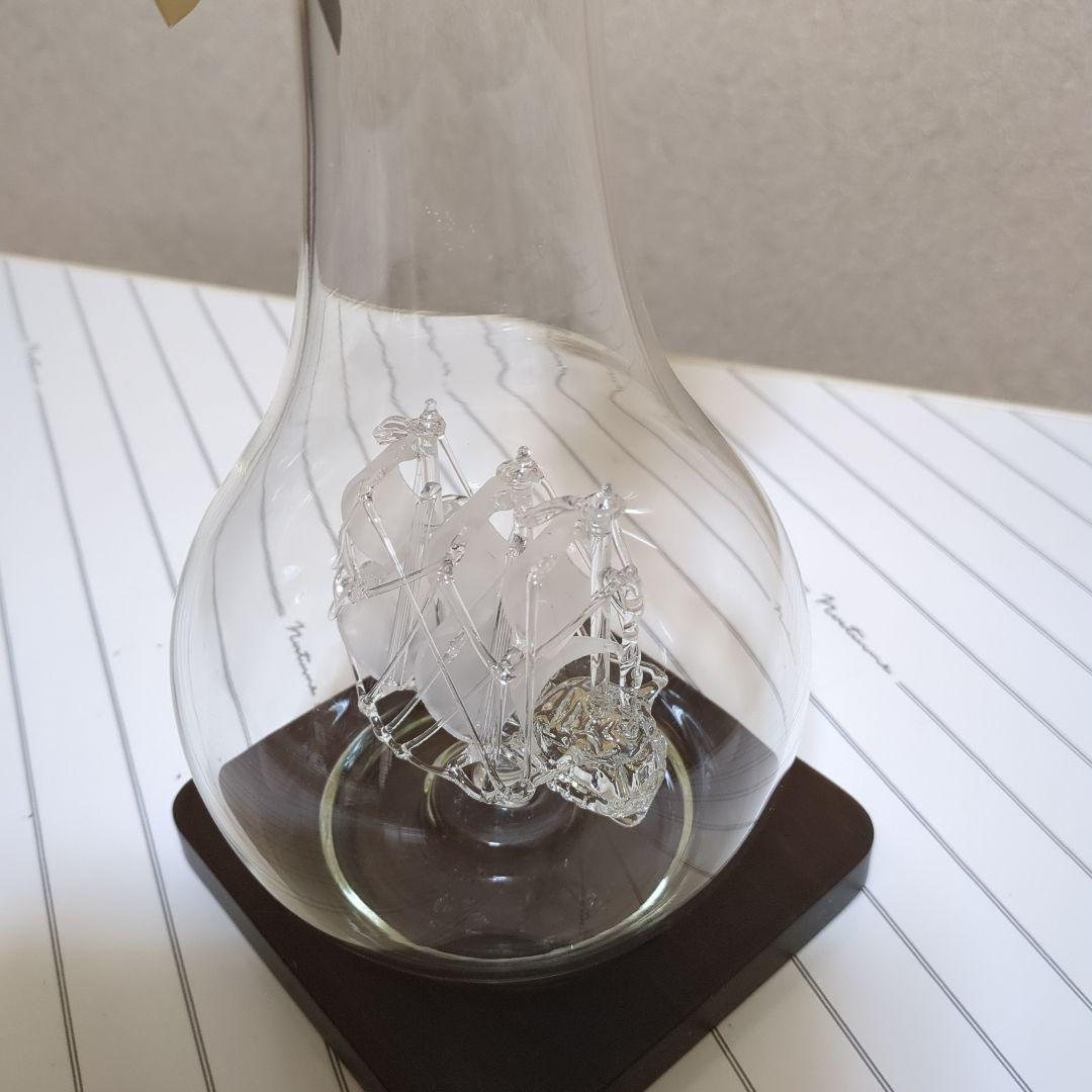 ガラス工芸品　スペイン製 ボトルシップ デキャンタ （帆船）箱付き