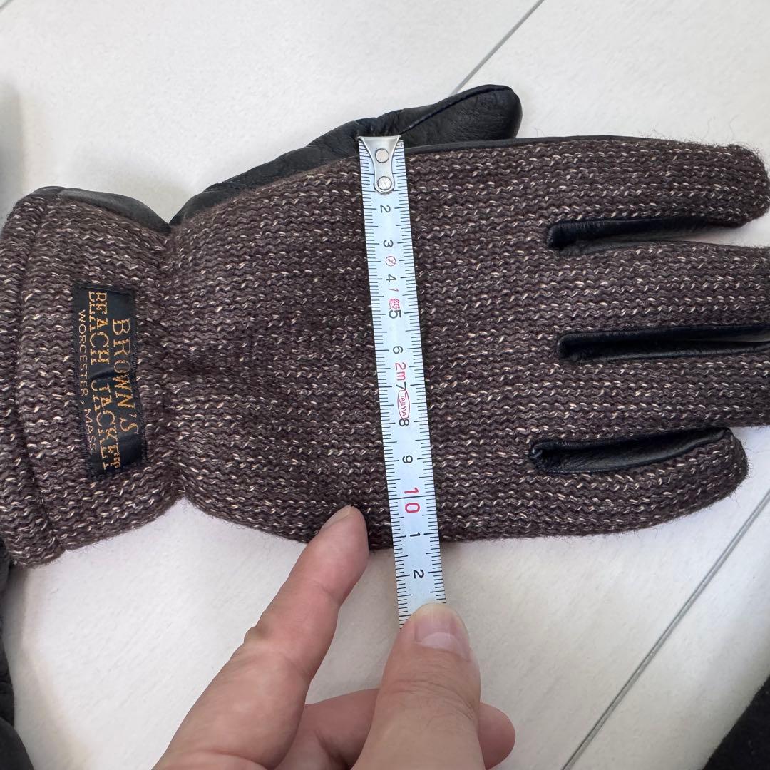 ブラウンズビーチジャケット　手袋　レザー　ビーチクロス