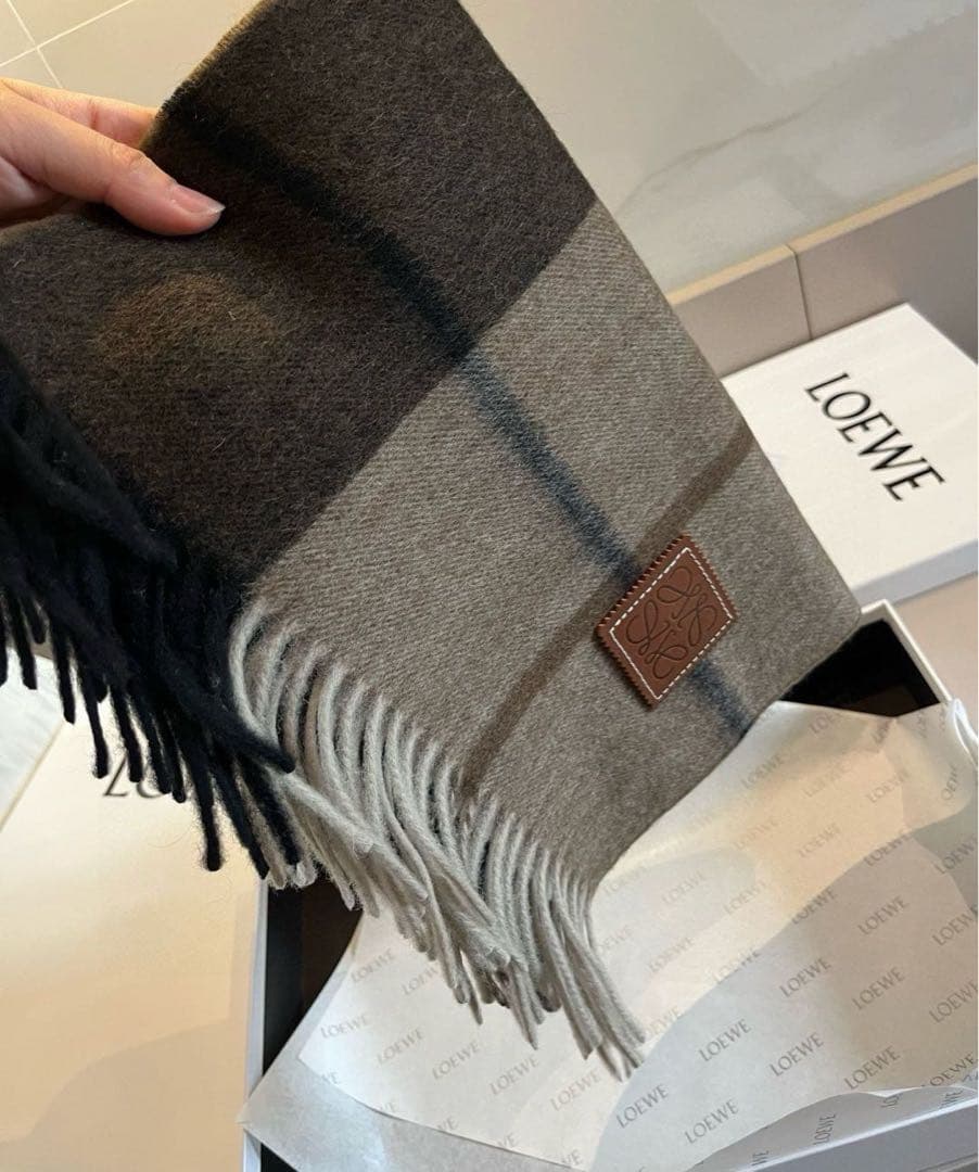 マフラー 30×180cm チェック柄