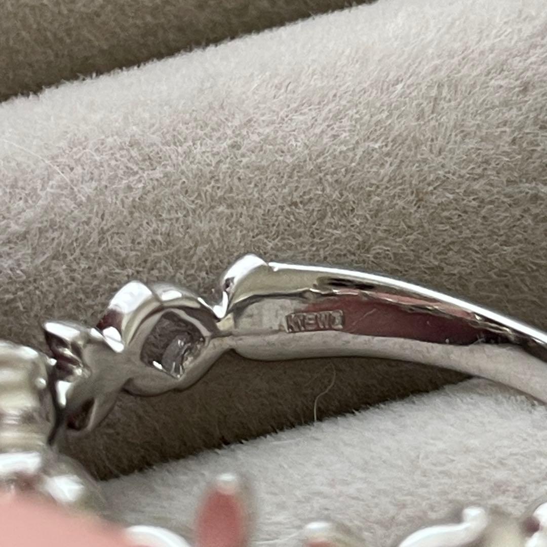 #13号♡K18WG♡0.52ct四葉モチーフリング