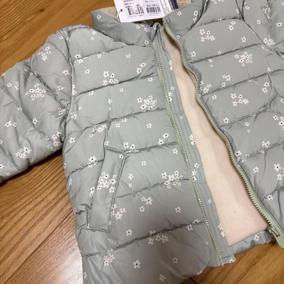 新品未使用⭐︎プチバトー⭐︎花柄中綿入りアウター⭐︎86cm⭐︎