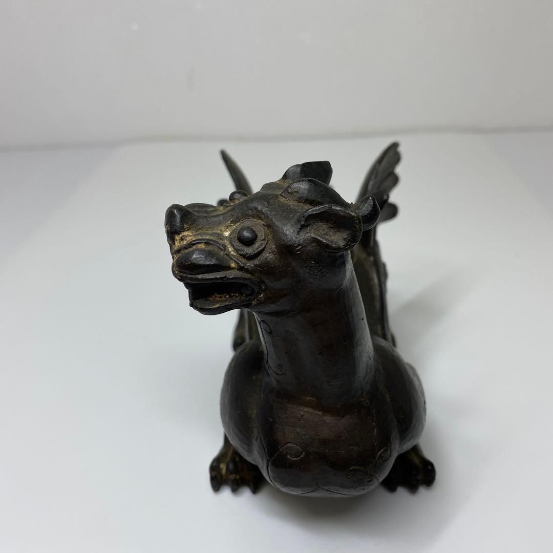 古銅　珍獣置物　831g 20.5㎝　トトオ　東さ7-0708☆2F