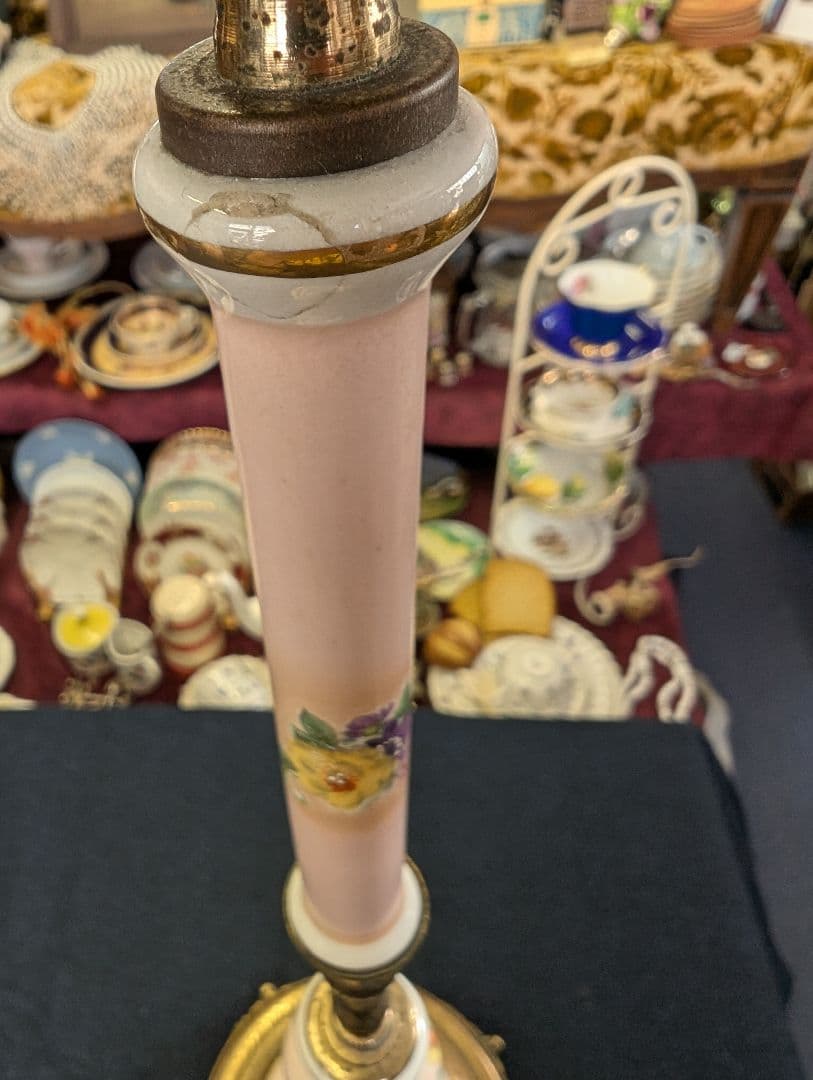 kazue　イタリー製　ヴィンテージ　スタンド式　灰皿　 花柄　ロココ調