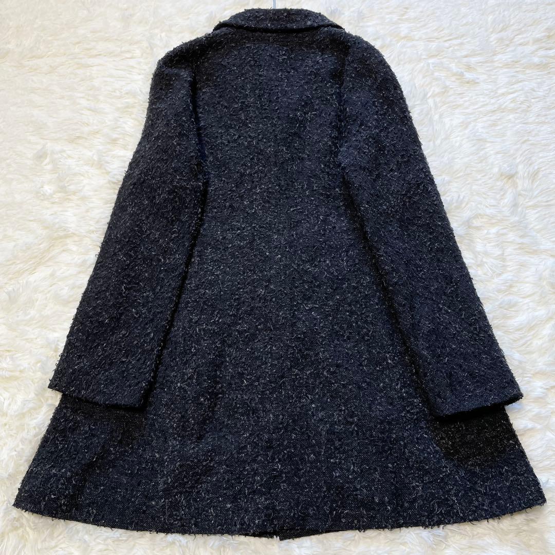 美品//ヨーガンレール ツイード ウールリネン チェスターコート 2WAYＬ