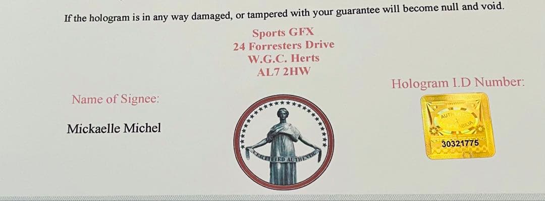 お値引きOK ミカエルミシェルさん 直筆サインフォト 美人騎手 証明書付き 1枚