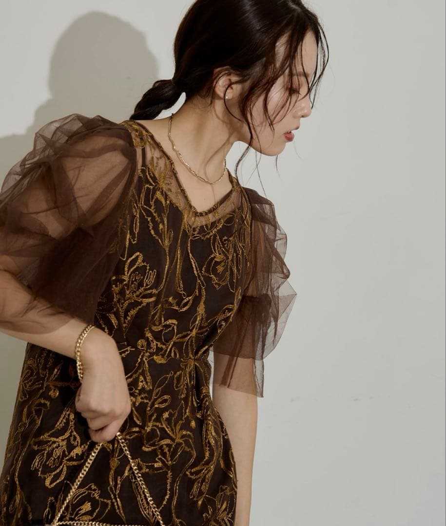 niana フラフィースリーブペンシルドレス パーティードレス オケージョン