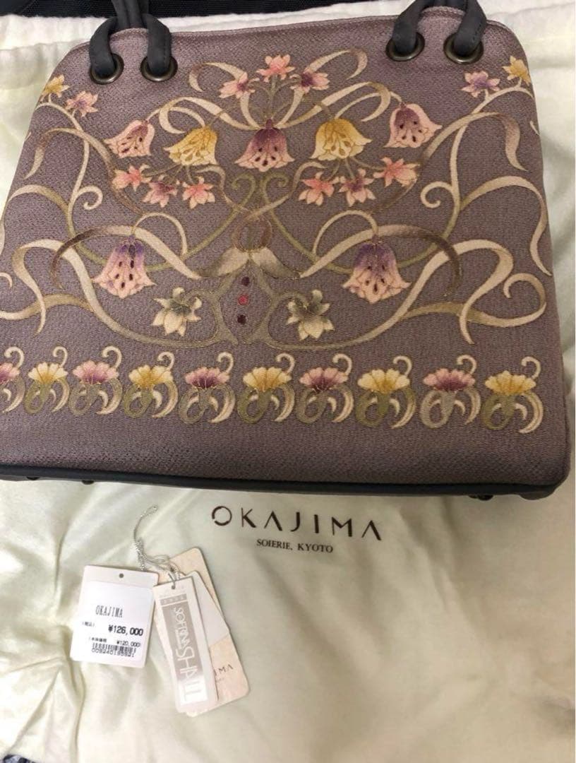 やまとなでしこ‼️美品‼️OKAJIMA 花柄刺繍 和装用バッグ
